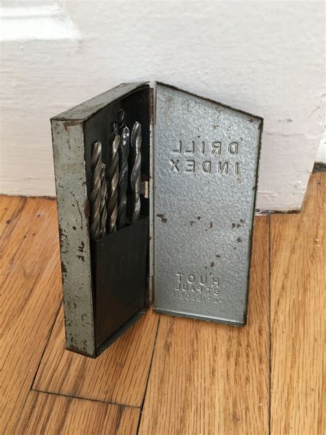 vintage vulcan drill index metal box|Vintage Drill Index .